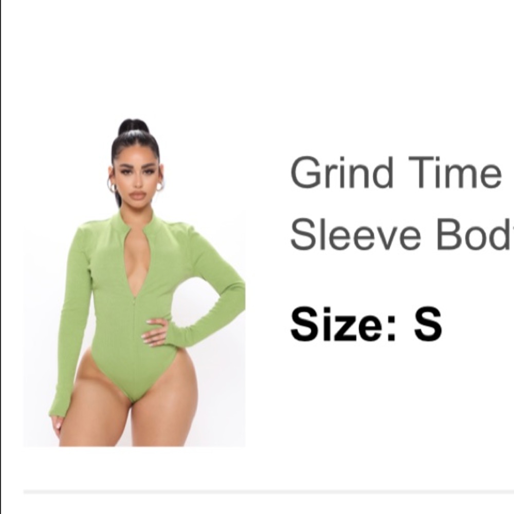Fashion nova bodysuit zip up
